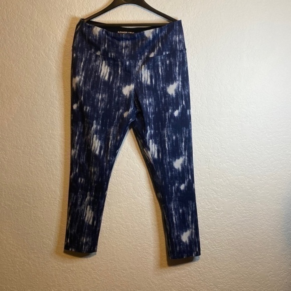 ALEXANDER Jordan tammy Control LEGGINGS, blue and white wash extra-large